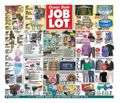 Ocean State Job Lot Weekly Ad Flyer February 18 to February 24