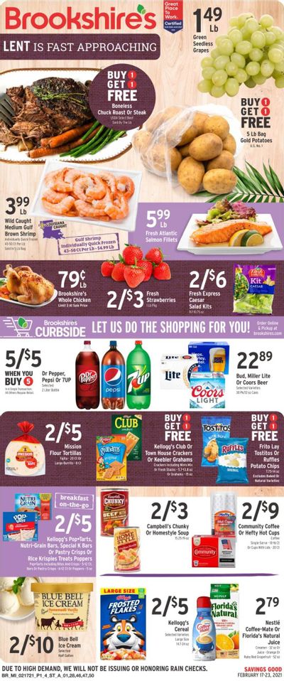 Brookshires Weekly Ad Flyer February 17 to February 23