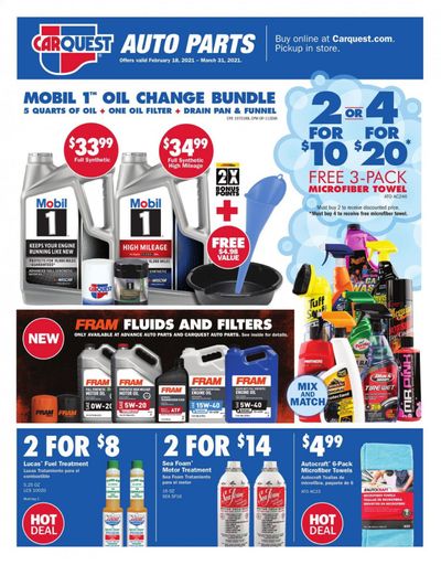 Carquest Weekly Ad Flyer February 18 to March 31