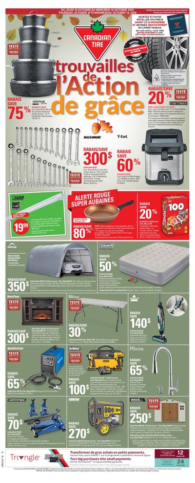 Canadian Tire (QC) Flyer October 10 to 16