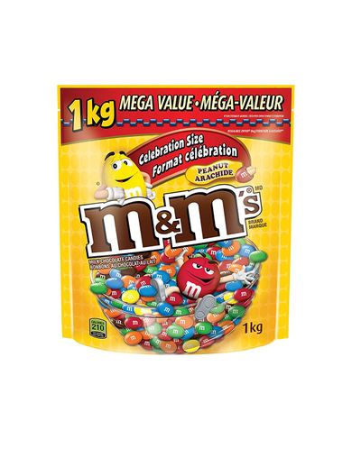 M&M's Peanut Candies Celebration Size Stand up Pouch 1kg on Sale for $ 9.97 (Save $ 7.42) at Amazon Canada