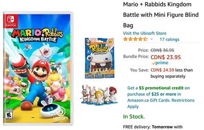 Amazon Canada Deals: Save 35% on Mario + Rabbids Kingdom Battle with Mini Figure Blind Bag + 27% on 12TB External Hard Drive + 16% on Dinosaur Toys Race Track Car + More Offers