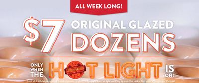 Krispy Kreme Canada Promotions: Only $7 for A Dozen Original Glazed Doughnuts