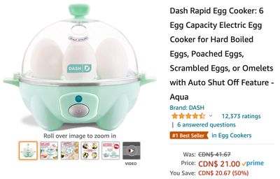Amazon Canada Deals: Save 50% on Rapid Egg Cooker + 26% on Power Tower + 42% on Bug Zapper Mosquito Killer Lamp + More Offers