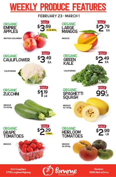 Pomme Natural Market Flyer February 23 to March 1