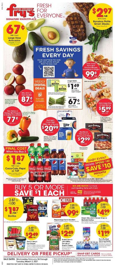 Fry’s (AZ) Weekly Ad Flyer February 24 to March 2