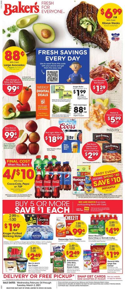 Baker's Weekly Ad Flyer February 24 to March 2