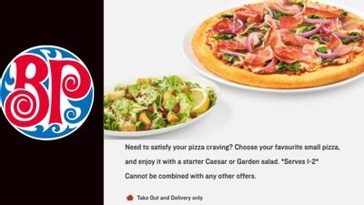 MEAL DEAL FOR ONE at Boston Pizza
