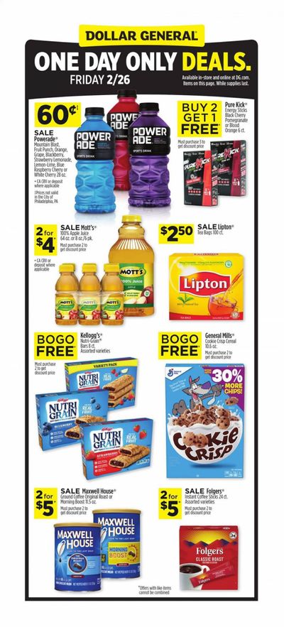 Dollar General Weekly Ad Flyer February 26 to February 26