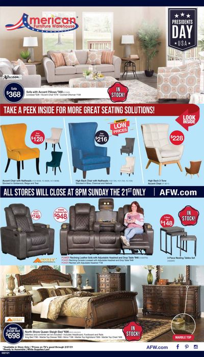 American Furniture Warehouse Weekly Ad Flyer February 21 to February 27