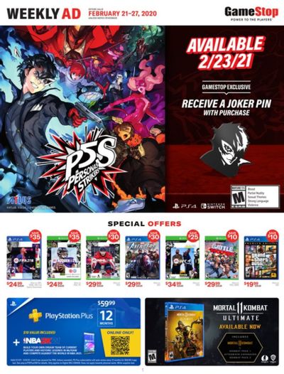 GameStop Weekly Ad Flyer February 21 to February 27