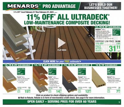 Menards Weekly Ad Flyer February 21 to February 27