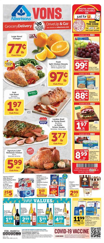 Vons (CA, NV) Weekly Ad Flyer February 24 to March 2