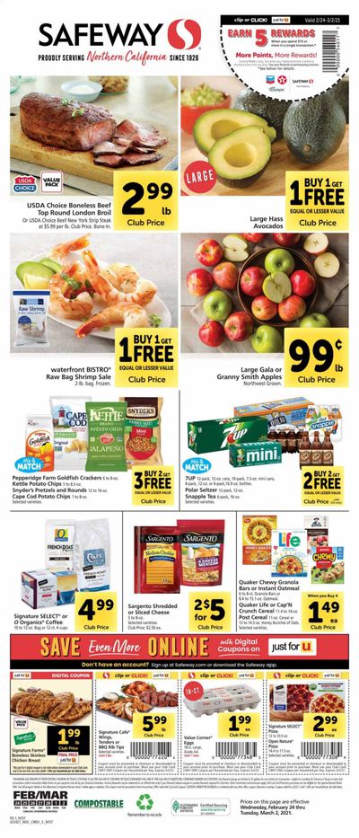 Safeway (AZ, CA, CO, HI, MD, NE, OR, VA, WA) Weekly Ad Flyer February 24 to March 2