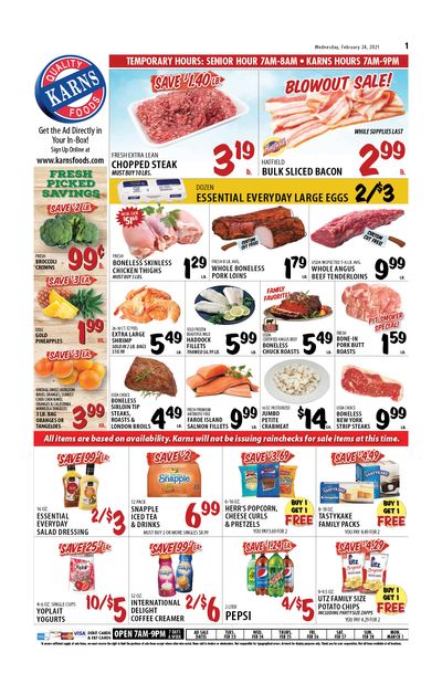 Karns Quality Foods Weekly Ad Flyer February 22 to March 1, 2021
