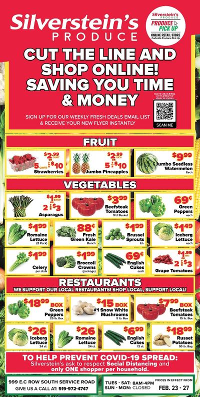 Silverstein's Produce Flyer February 23 to 27