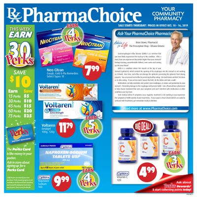 PharmaChoice (BC, AB, SK & MB) Health Centre Flyer October 10 to 16