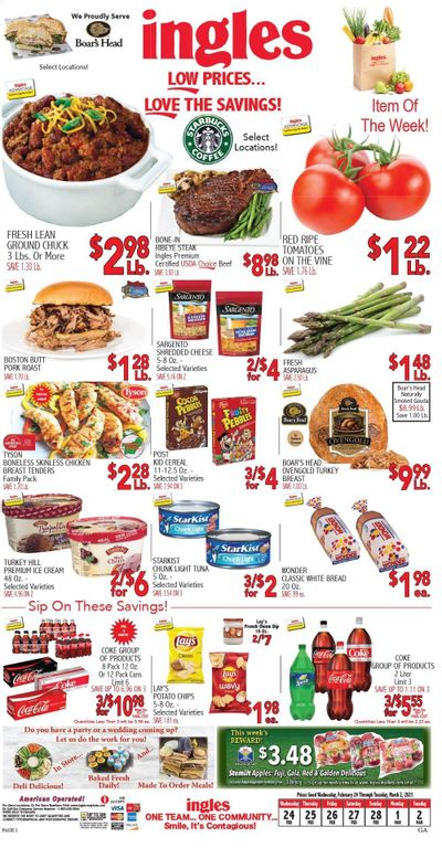 Ingles (AL, GA, NC, SC, TN, VA) Weekly Ad Flyer February 24 to March 2