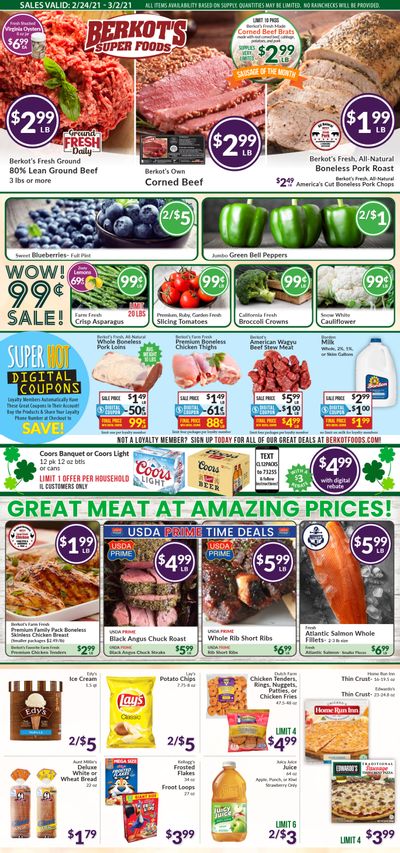 Berkot's Super Foods Weekly Ad Flyer February 24 to March 2, 2021