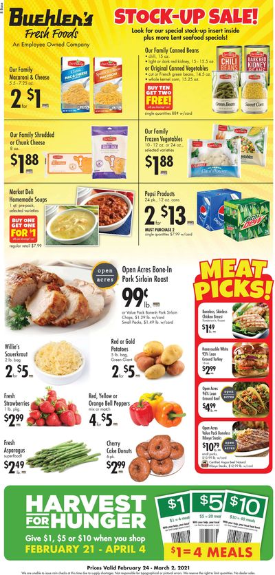 Buehler's Fresh Foods Weekly Ad Flyer February 24 to March 2, 2021