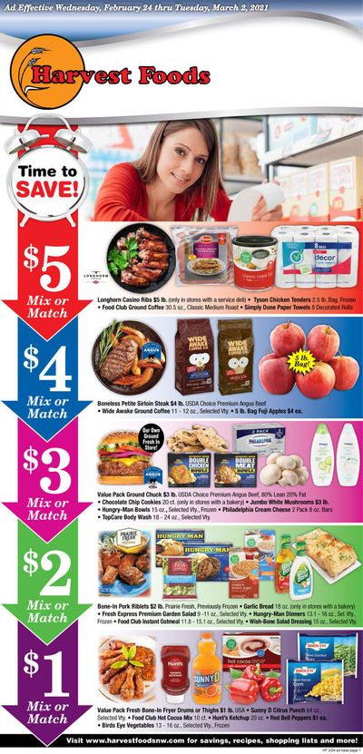 Harvest Foods Weekly Ad Flyer February 24 to March 2, 2021