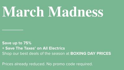 Linen Chest Canada March Madness Sale: Save up to 75% Off + Save the Taxes on Electronics + More