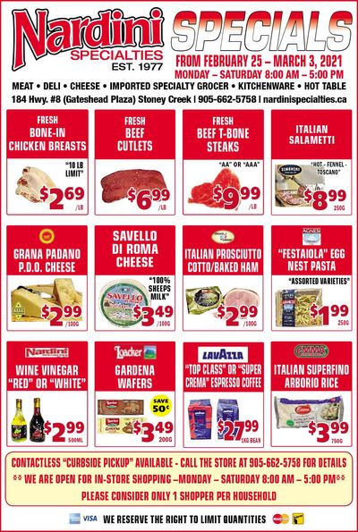 Nardini Specialties Flyer February 25 to March 3