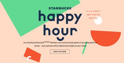 Starbucks Canada Happy Hour Today BOGO FREE on Any Handcrafted Drink