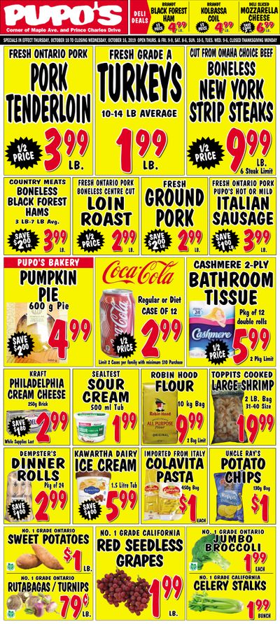 Pupo's Food Market Flyer October 10 to 16