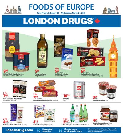 London Drugs Foods of Europe Flyer February 26 to March 24