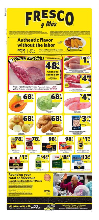 Fresco y Más Weekly Ad Flyer February 24 to March 2