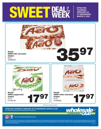 Wholesale Club Sweet Deal of the Week Flyer February 25 to March 3