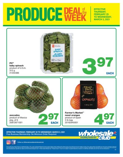 Wholesale Club (Atlantic) Produce Deal of the Week Flyer February 25 to March 3