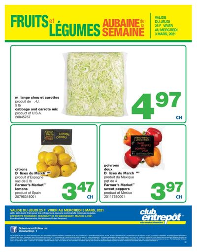 Wholesale Club (QC) Produce Deal of the Week Flyer February 25 to March 3
