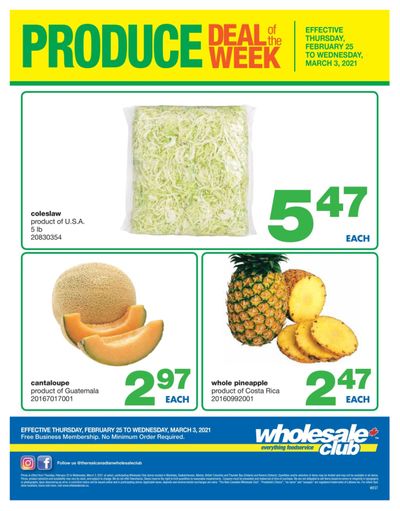 Wholesale Club (West) Produce Deal of the Week Flyer February 25 to March 3