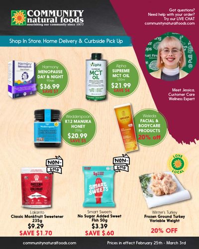 Community Natural Foods Flyer February 25 to March 3