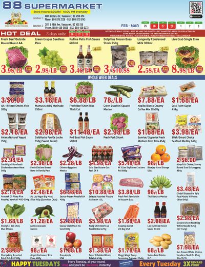 88 Supermarket Flyer February 25 to March 3