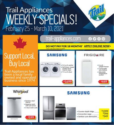 Trail Appliances (AB & SK) Flyer February 25 to March 10