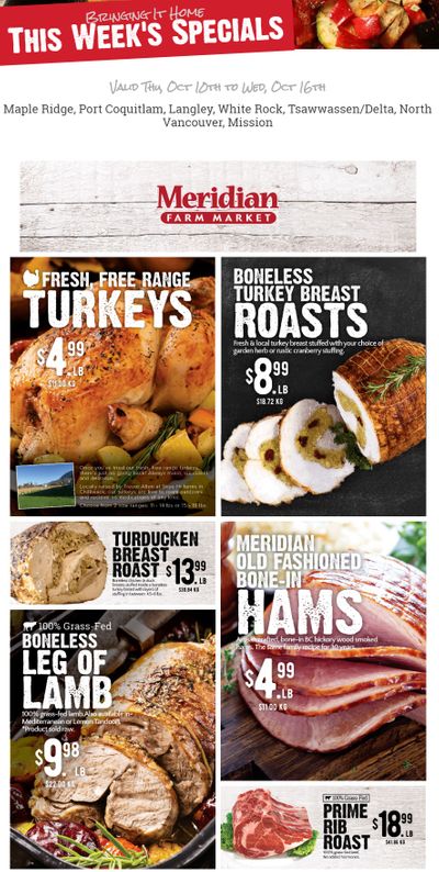 Meridian Meats and Seafood Flyer October 10 to 16