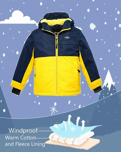 Wantdo Girl's Waterproof Ski Jacket Winter Hooded Rainwear with Reflective on Sale for $ 61.82 (Save $ 5.00) at Amazon Canada