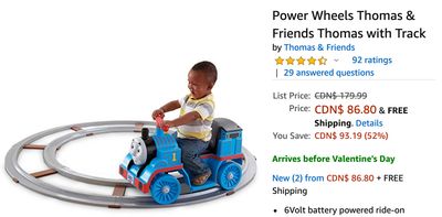 Amazon Canada Deals: Save 52% on Power Wheels Thomas & Friends Thomas with Track + 33% on PUPPYOO A9 Cordless Stick Vacuum Cleaner + More