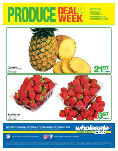 Wholesale Club (Atlantic) Produce Deal of the Week Flyer October 10 to 16