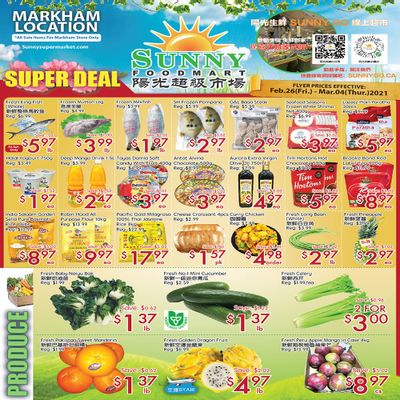 Sunny Foodmart (Markham) Flyer February 26 to March 4