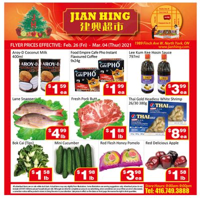 Jian Hing Supermarket (North York) Flyer February 26 to March 4