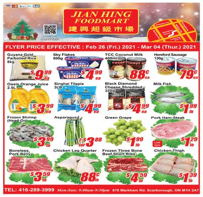 Jian Hing Foodmart (Scarborough) Flyer February 26 to March 4