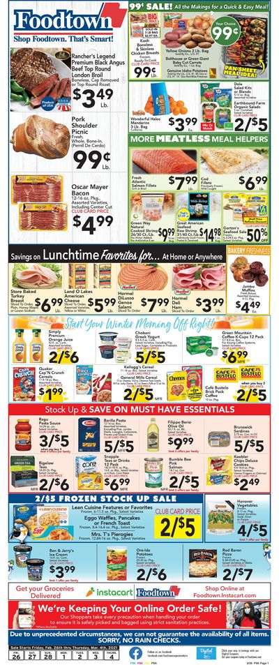 Foodtown Weekly Ad Flyer February 26 to March 4, 2021