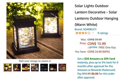 Amazon Canada Deals: Save 60% on Solar Lights Outdoor + 26% on One Pair of Adjustable Dumbbells + More Offers Amazon Canada Deals: Save 60% on Solar Lights Outdoor + 26% on One Pair of Adjustable Dumbbells + More Offers