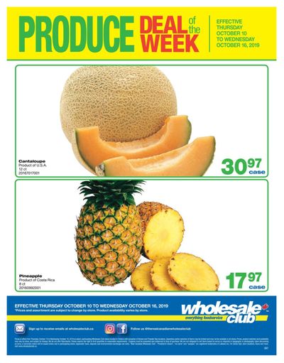 Wholesale Club (ON) Produce Deal of the Week Flyer October 10 to 16