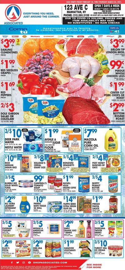 Associated Supermarkets Weekly Ad Flyer February 26 to March 4