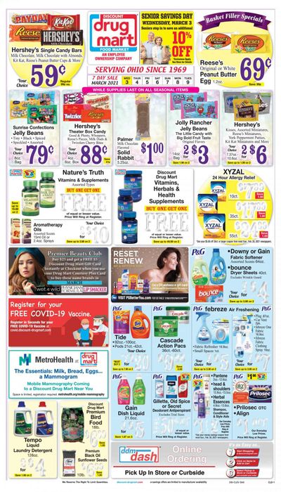 Discount Drug Mart (OH) Weekly Ad Flyer March 3 to March 9